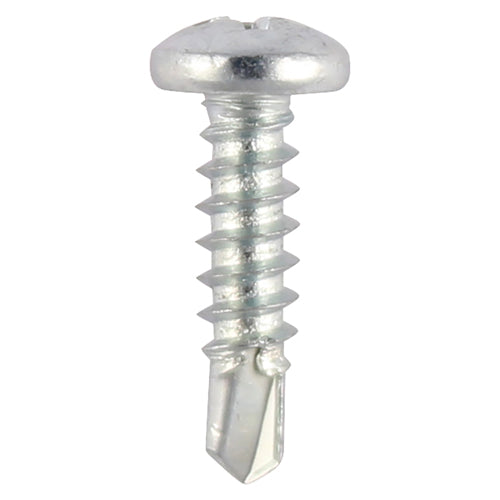 Window Fabrication Screws - Pan - PH - Self-Tapping Thread - Self-Drilling Point - Zinc - 4.2 x 19 - Box of 1000