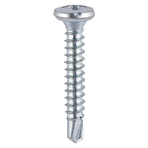 Window Fabrication Screws - Friction Stay - Shallow Pan Countersunk - PH - Self-Tapping - Self-Drilling Point - Zinc - 3.9 x 25 - Box of 1000