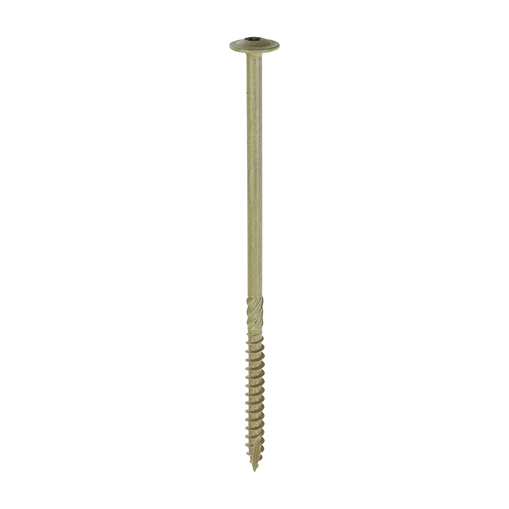 Timber Frame Construction & Landscaping Screws - Wafer - Exterior - Green Organic - 6.7 x 150 - Box of 50