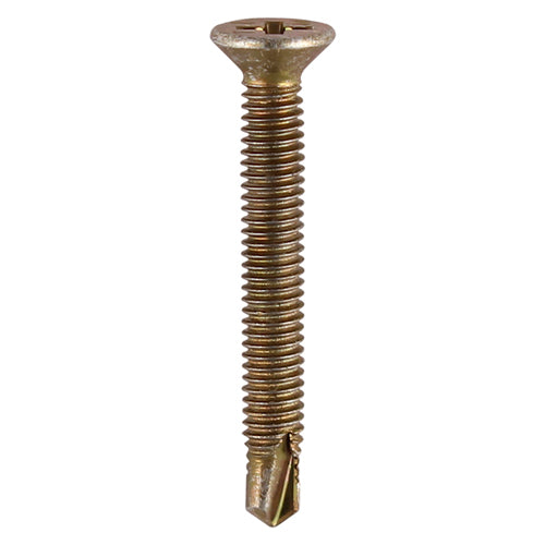 Window Fabrication Screws - Countersunk - PH - Metric Thread - Self-Drilling Point - Yellow - M4 x 19 - Box of 1000