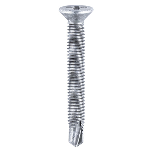 Window Fabrication Screws - Countersunk - PH - Metric Thread - Self-Drilling Point - Zinc - M4 x 38 - Box of 500