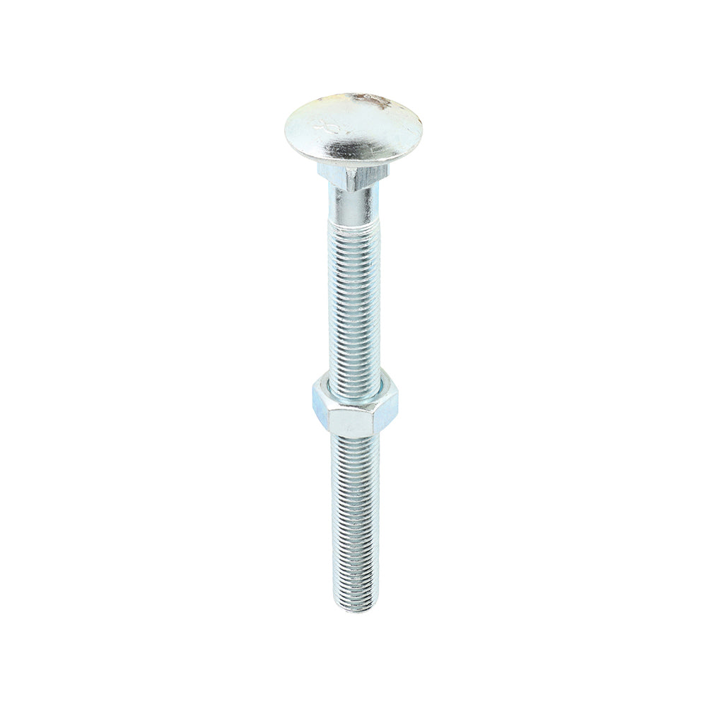 Carriage Bolts & Hex Nuts - Zinc - M16 x 180 - Box of 5