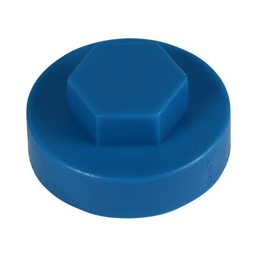 Hex Head Cover Caps - Solent Blue - 16mm - Bag of 1000