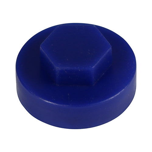 Hex Head Cover Caps - Ultra Marine - 16mm - Bag of 1000