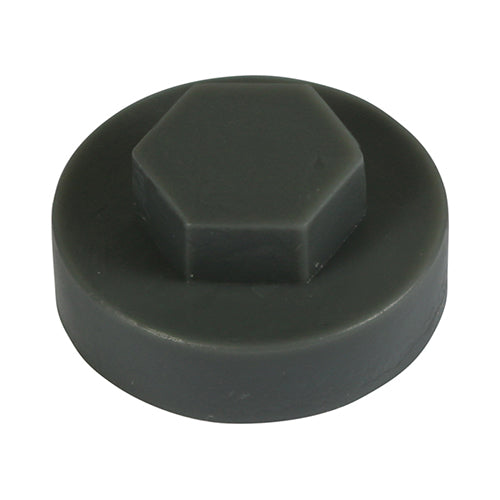 Hex Head Cover Caps - Slate Grey - 16mm - Bag of 1000