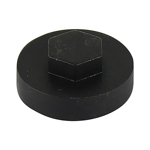 Hex Head Cover Caps - Black - 19mm - Bag of 1000
