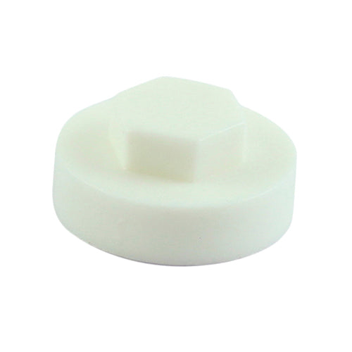 Hex Head Cover Caps - White - 19mm - Bag of 1000