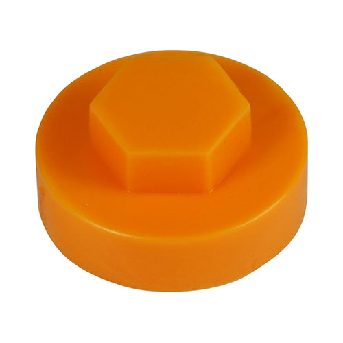 Hex Head Cover Caps - Tangerine - 19mm - Bag of 1000