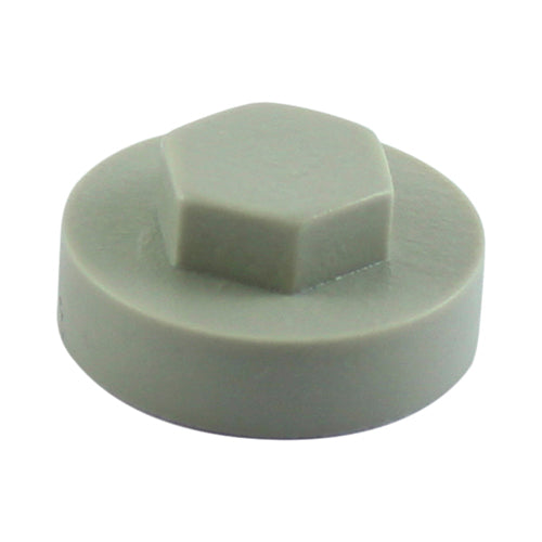Hex Head Cover Caps - Goosewing Grey - 19mm - Bag of 1000