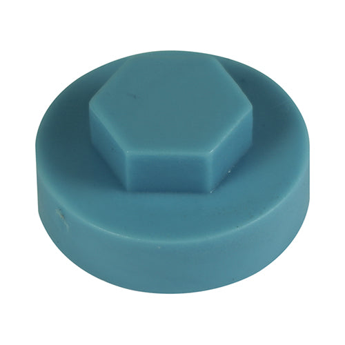 Hex Head Cover Caps - Wedgewood Blue - 19mm - Bag of 1000