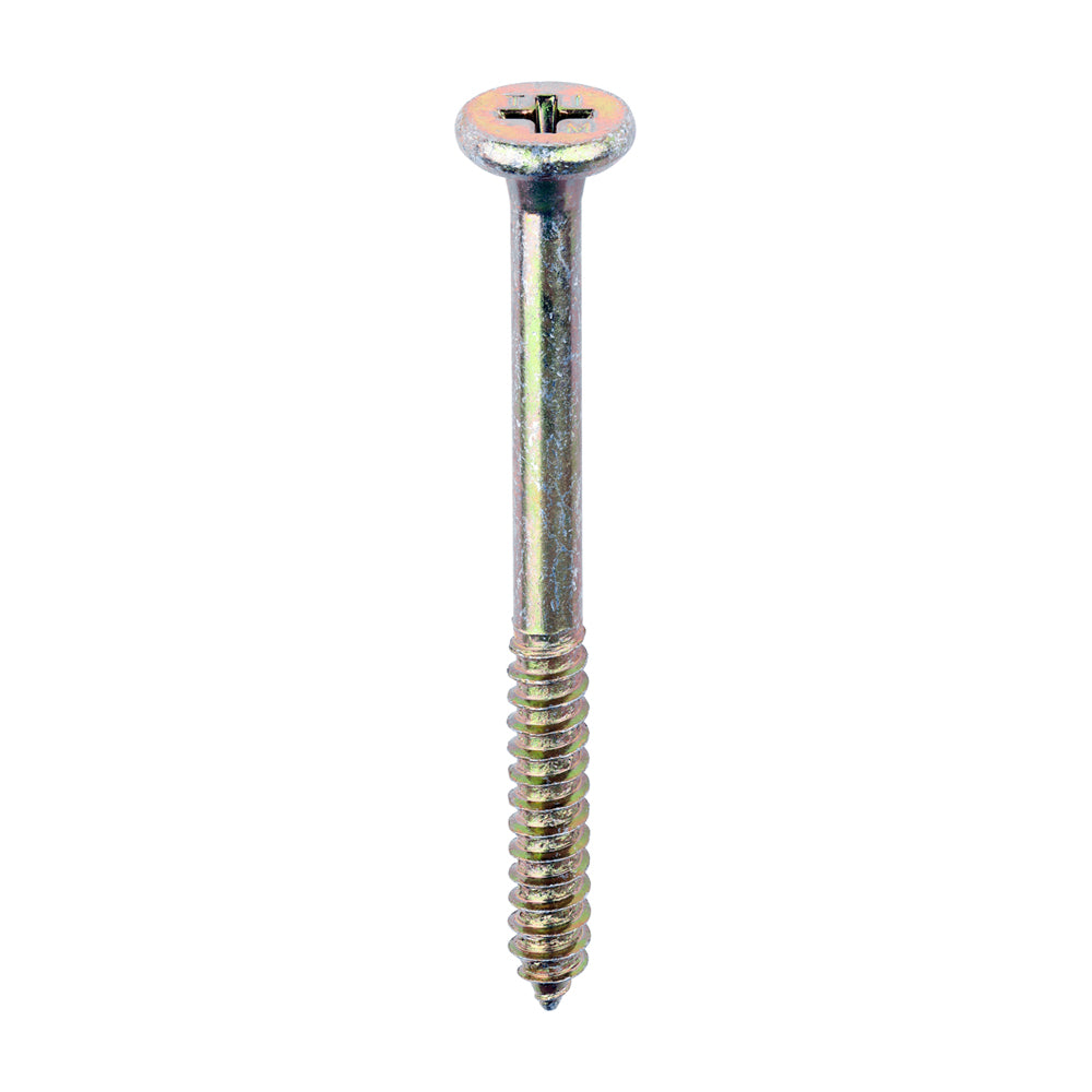 Element Screws - Shallow Pan Countersunk - PH - Self-Tapping Thread - AB Point - Yellow - 4.8 x 55 - Box of 200