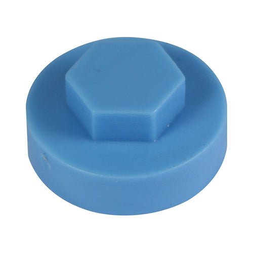 Hex Head Cover Caps - Cornflower - 19mm - Bag of 1000