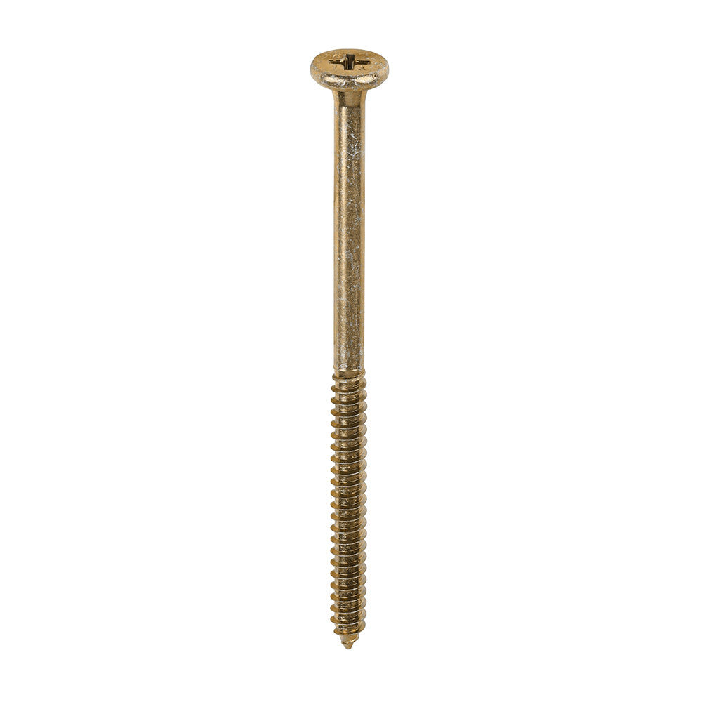Element Screws - Shallow Pan Countersunk - PH - Self-Tapping Thread - AB Point - Yellow - 4.8 x 80 - Box of 200