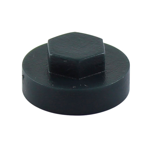 Hex Head Cover Caps - Anthracite - 19mm - Bag of 1000