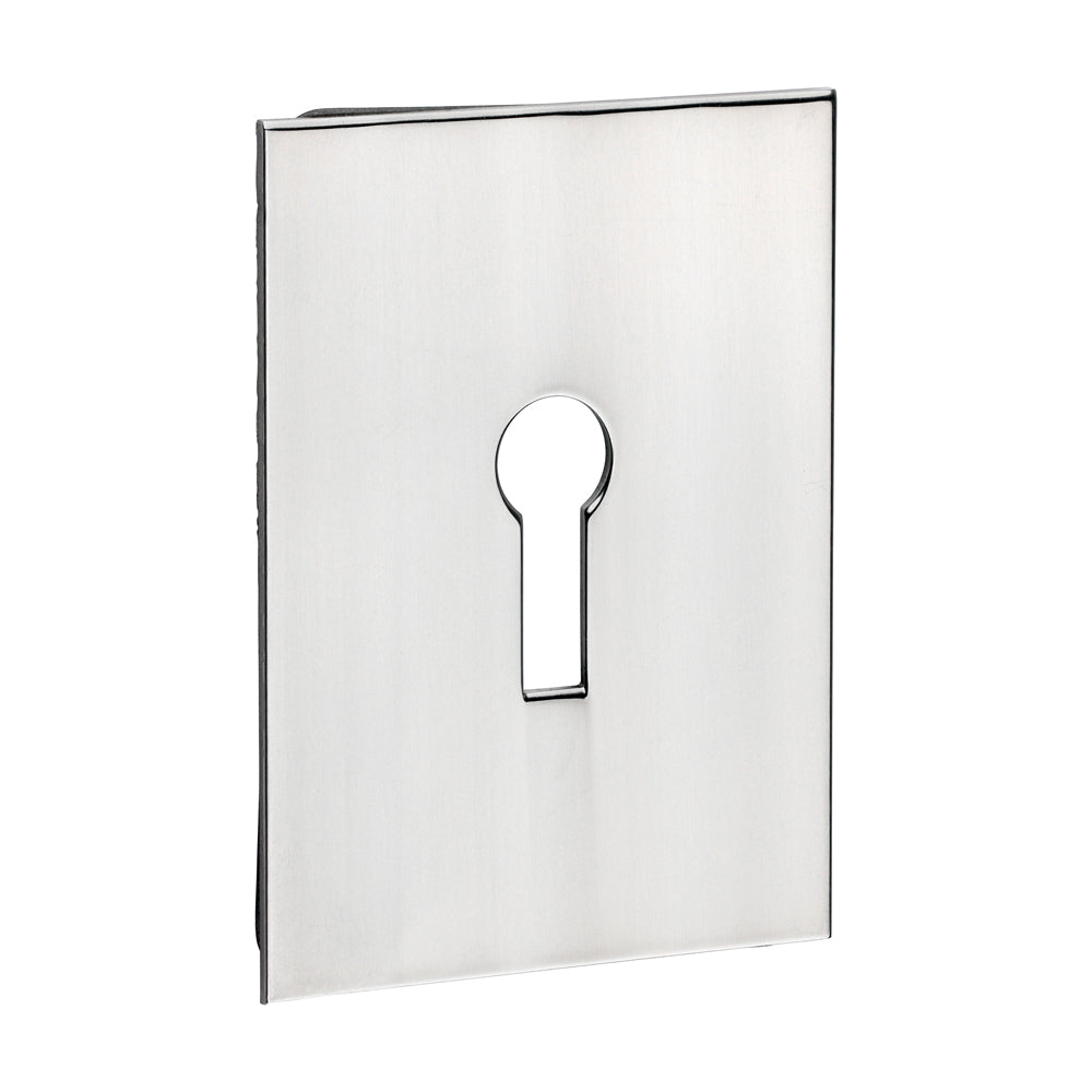 Lock Profile Self-Adhesive Escutcheon - Oblong - Polished Stainless Steel - 65 x 47 - TIMpac of 1