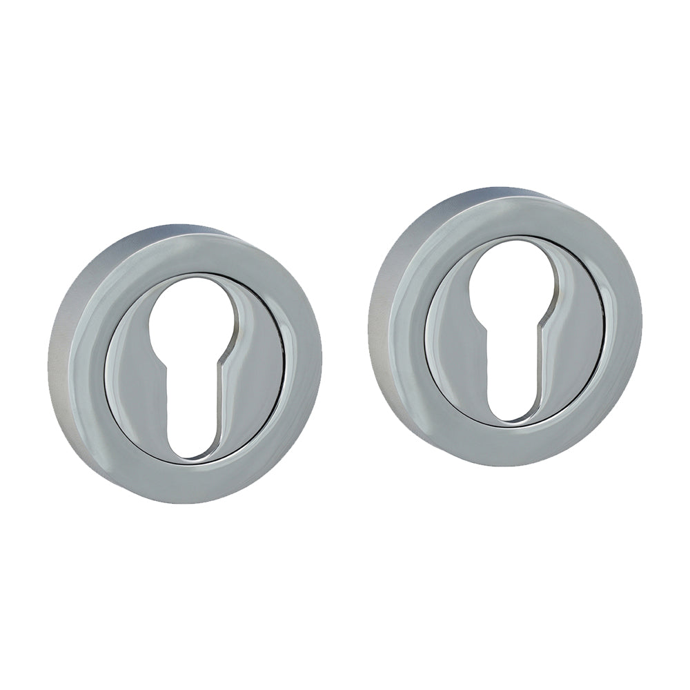 Euro Profile Escutcheon - Polish Chrome - 51mm - Blister Pack of 1