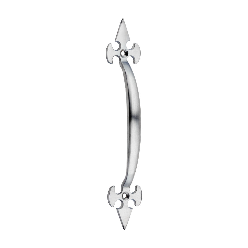 Fleur De Lys Pull Handle - Satin Chrome - 178mm - Bag of 1