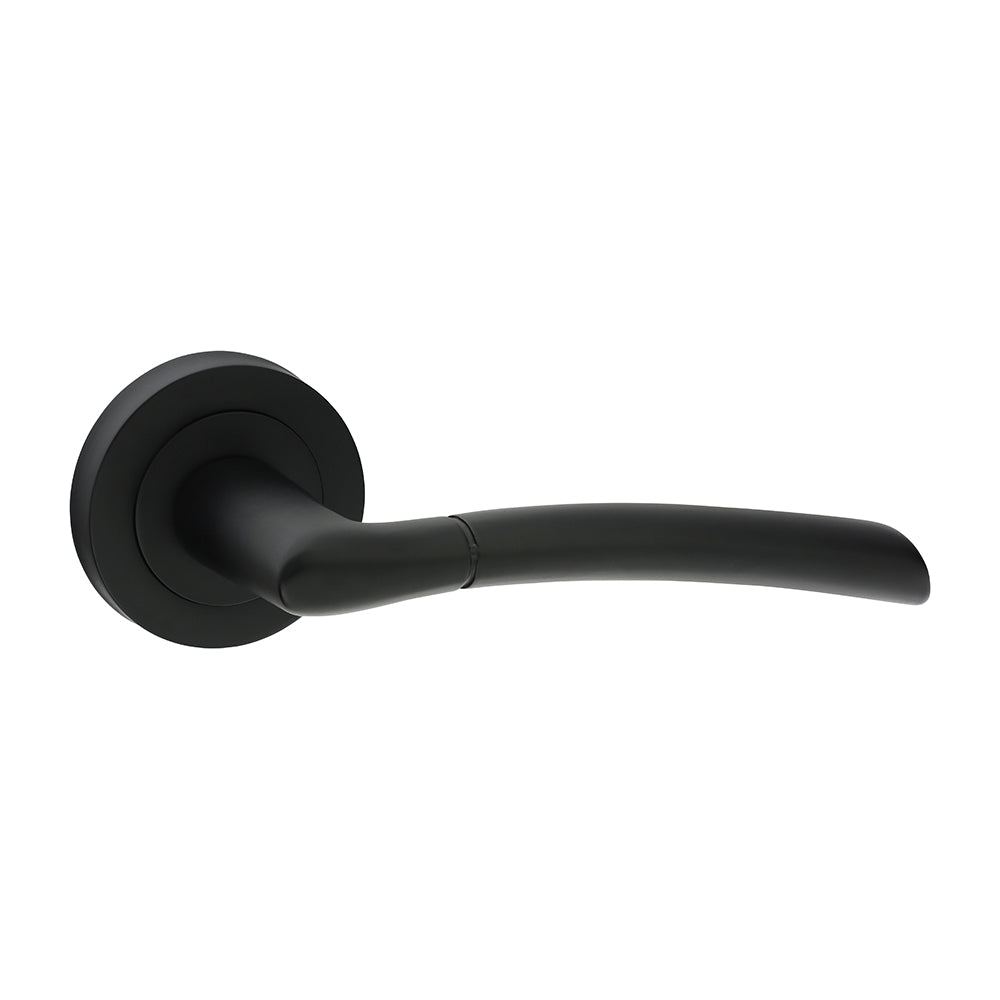 Shavington Lever On Rose Handles - Matt Black - 51mm - Blister Pack of 1