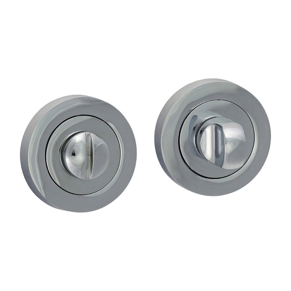 Bathroom Thumb Turn And Release - Polished Chrome - 51mm - Blister Pack of 1