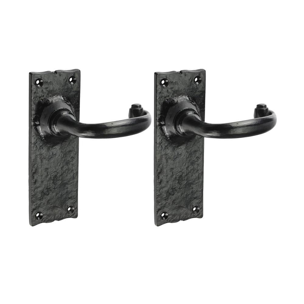Traditional Lever Latch Handles - Antique Black - 155 x 54 - Box of 1