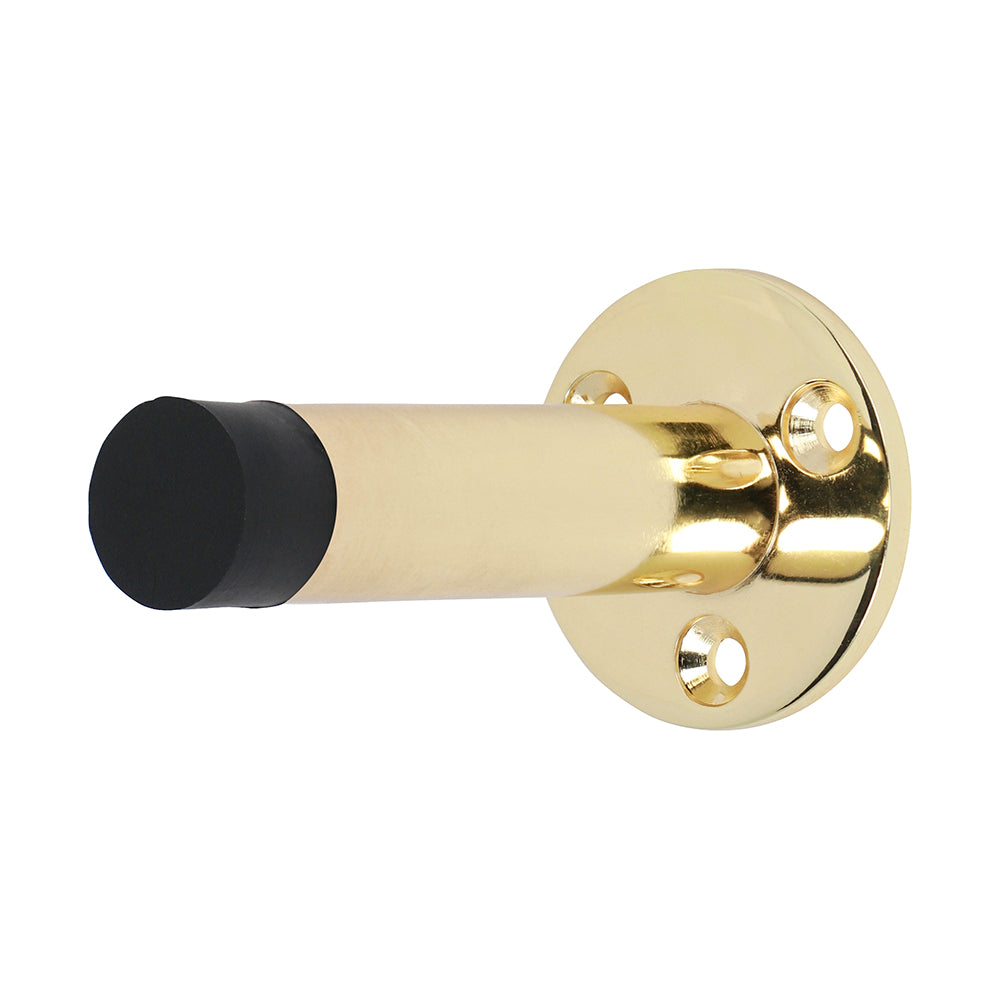 Projection Door Stop - Polished Brass - 70mm - Bag of 1