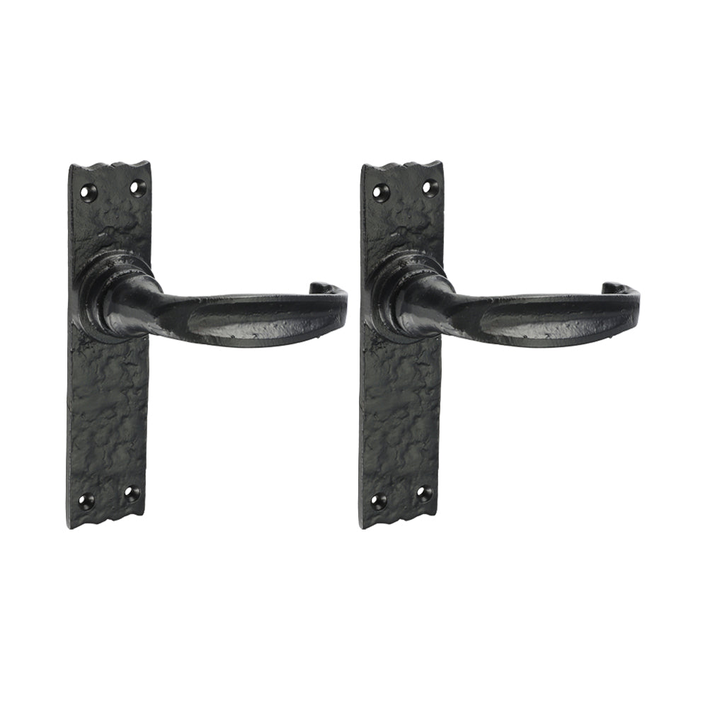 Narrow Style Lever Latch Handles - Antique Black - 155 x 37 - Box of 1