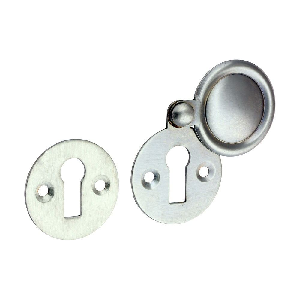 Pair of Traditional Pattern Escutcheon - Satin Chrome - 32mm - Bag of 1