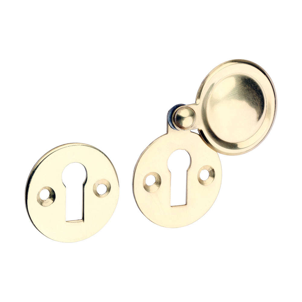 Pair of Traditional Pattern Escutcheon - Polished Brass - 32mm - Bag of 1