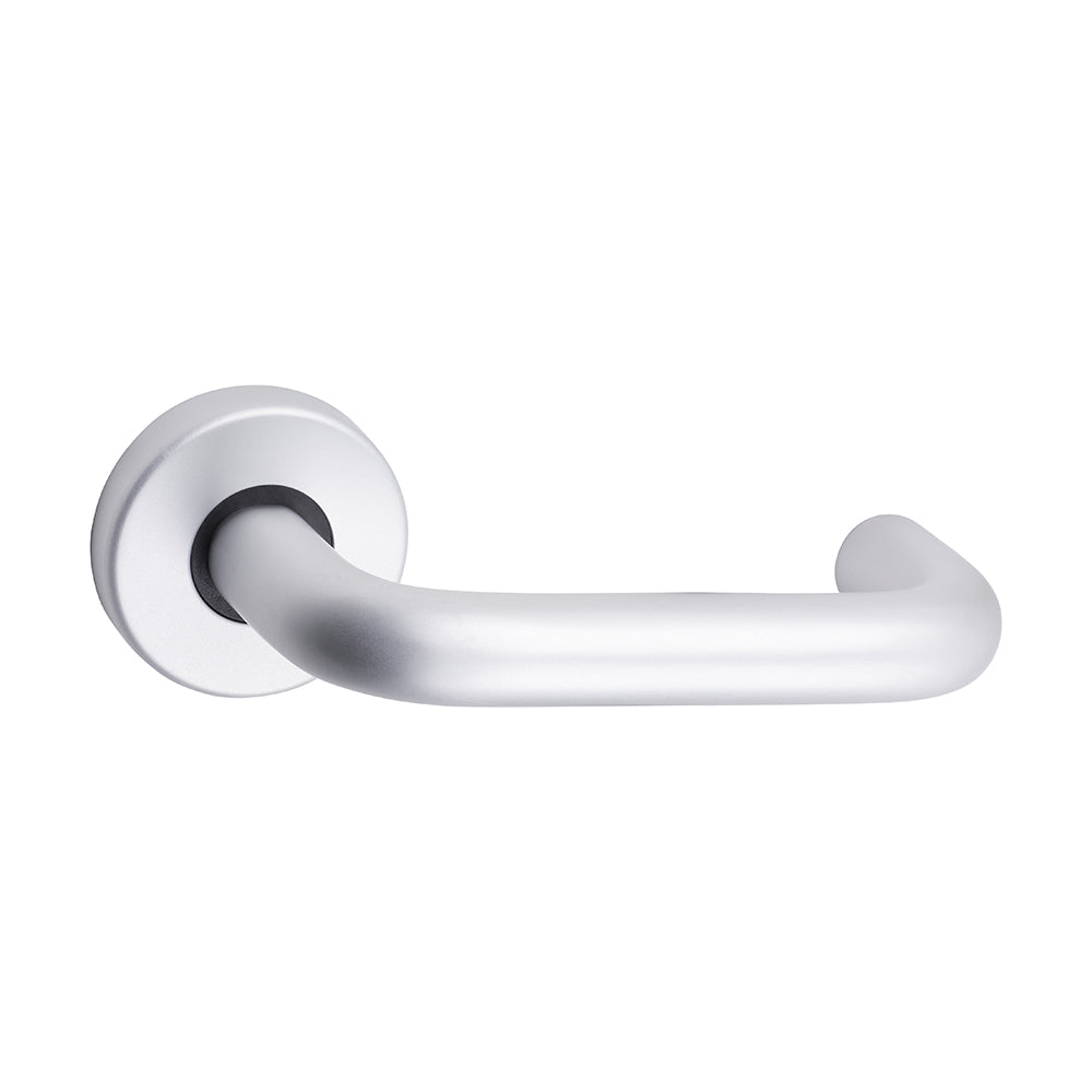 Contractors Lever On Rose Handles - Satin Anodised Aluminium - 52mm - Blister Pack of 1