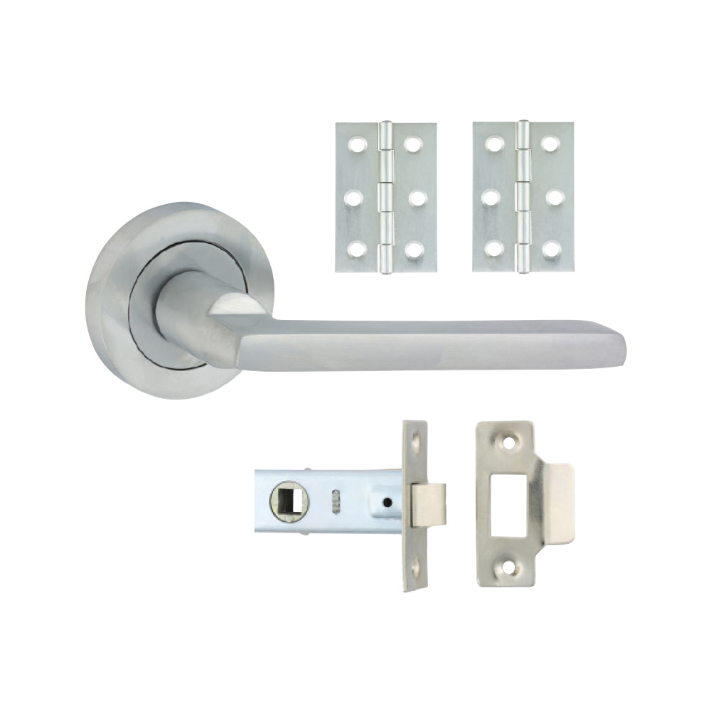 Radmore Lever On Rose Door Pack - Satin Chrome - Mixed - Box of 1