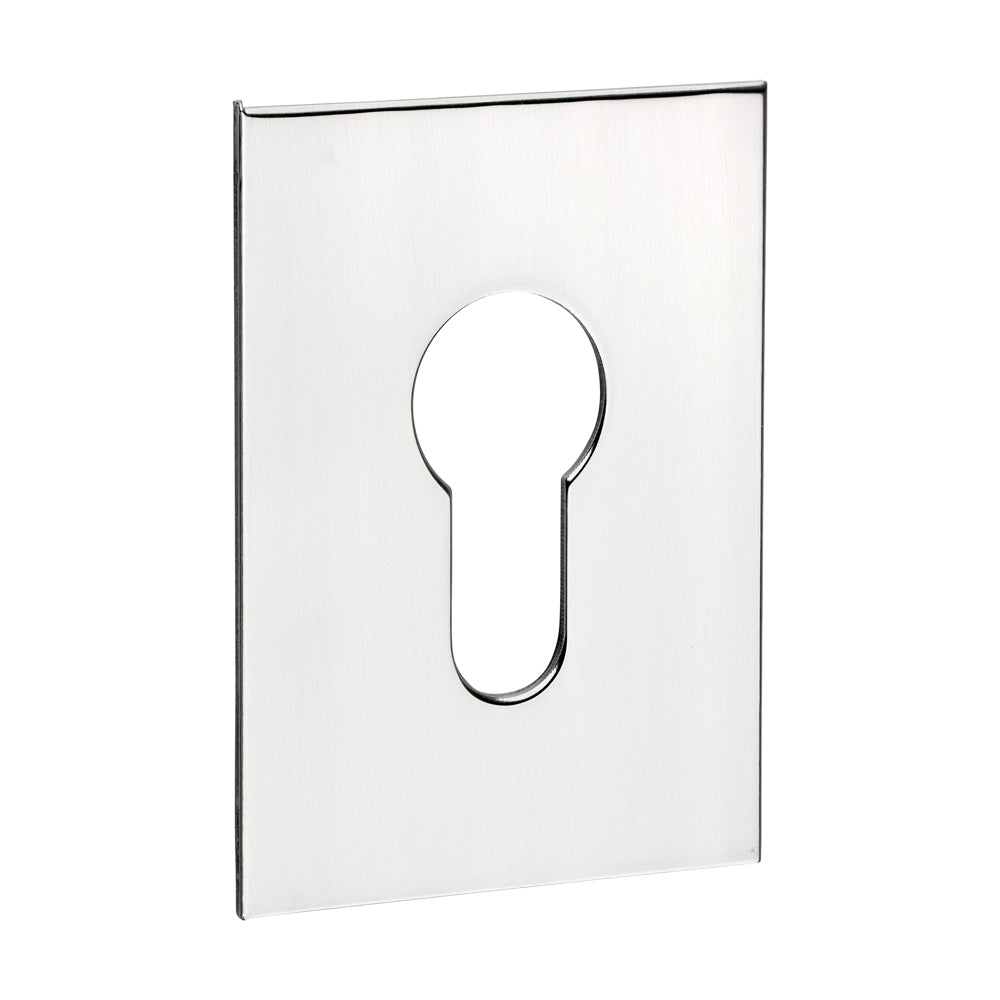 Euro Profile Self-Adhesive Escutcheon - Oblong - Polished Stainless Steel - 65 x 47 - TIMpac of 1