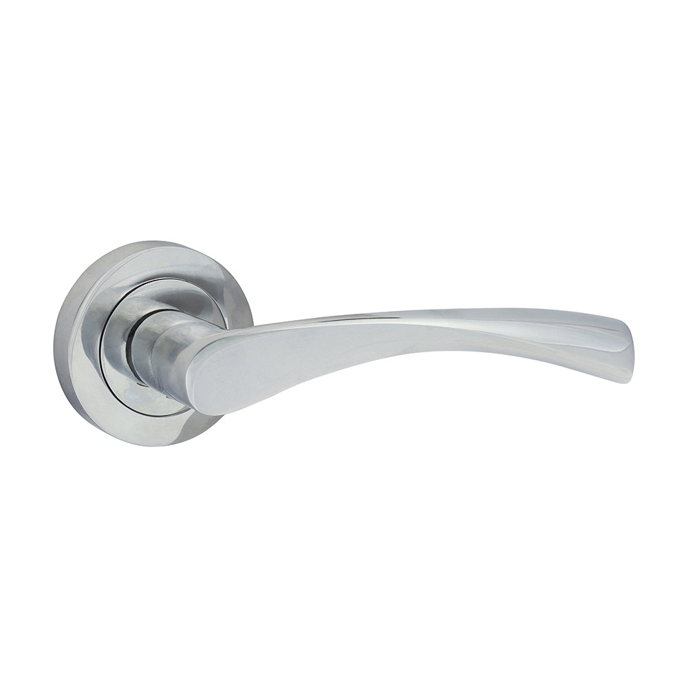 Edleston Lever On Rose Handles - Polished Chrome - 51mm - Blister Pack of 1