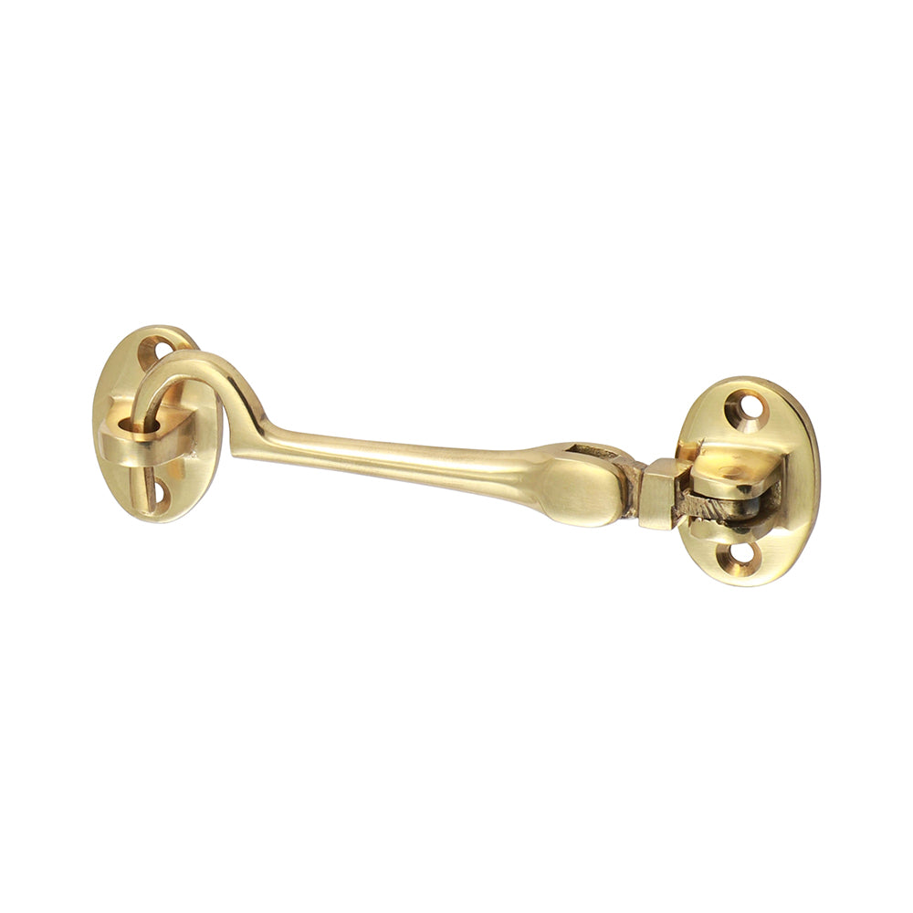 Cabin Hook - Polished Brass - 100mm - TIMpac of 1