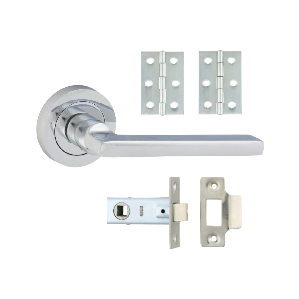 Radmore Lever On Rose Door Pack - Polished Chrome - Mixed - Box of 1