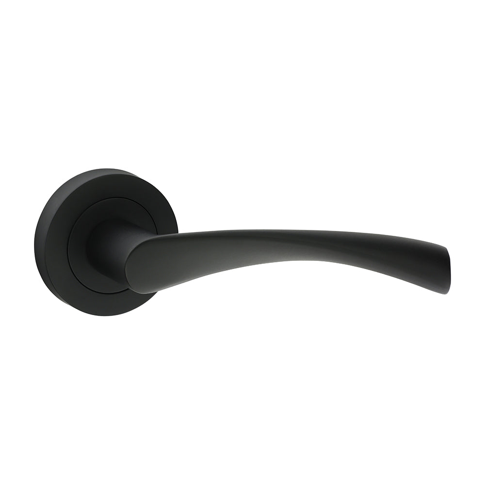 Edleston Lever On Rose Handles - Matt Black - 51mm - Blister Pack of 1