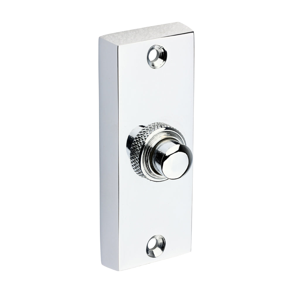 Traditional Door Bell Push - Polished Chrome - 80 x 31 - TIMpac of 1