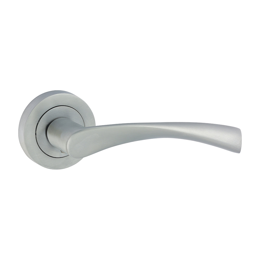 Edleston Lever On Rose Handles - Satin Chrome - 51mm - Blister Pack of 1