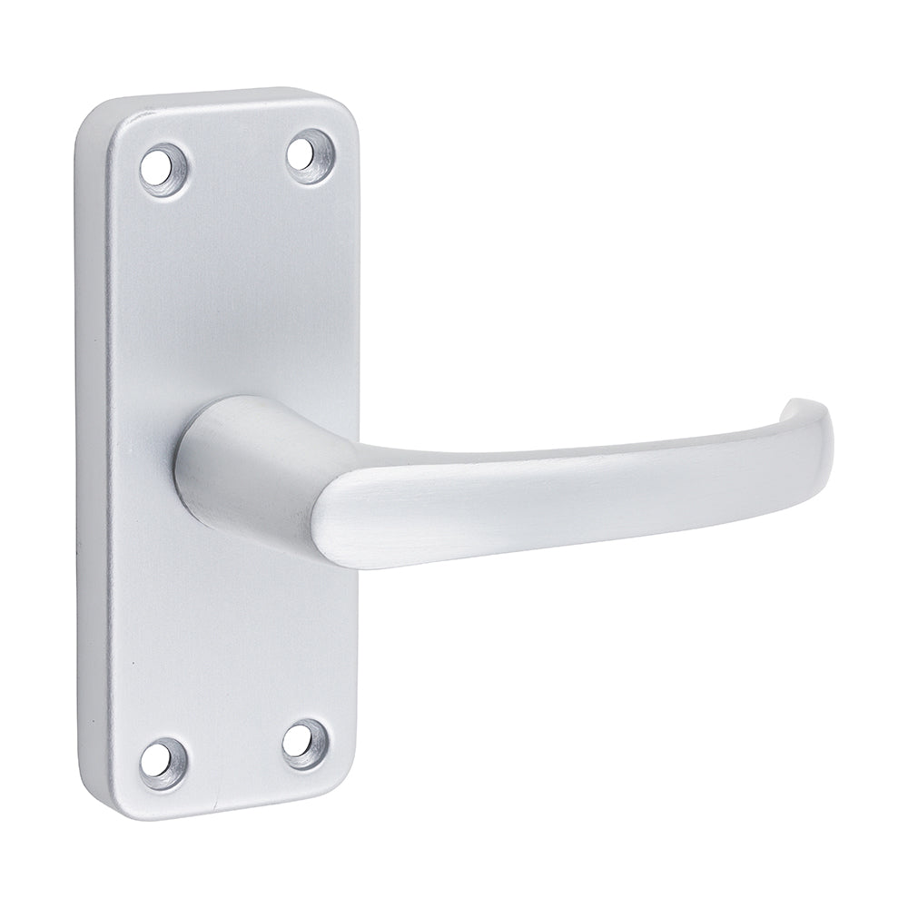 Contractors Lever Latch Handles - Satin Anodised Aluminium - 103 x 40 - Bag of 1