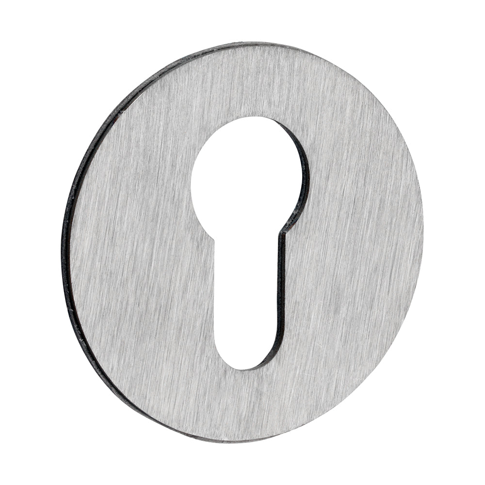 Euro Profile Self-Adhesive Escutcheon - Round - Satin Stainless Steel - 52mm - TIMpac of 1