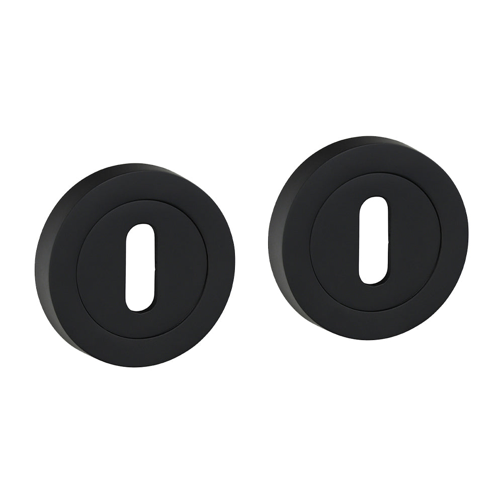 Standard Profile Escutcheon - Matt Black - 51mm - Blister Pack of 1