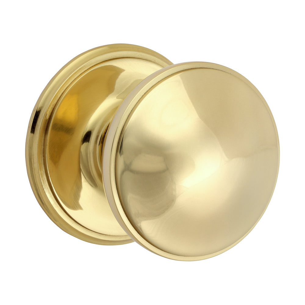 Centre Door Knob - Polished Brass - 66mm - Box of 1