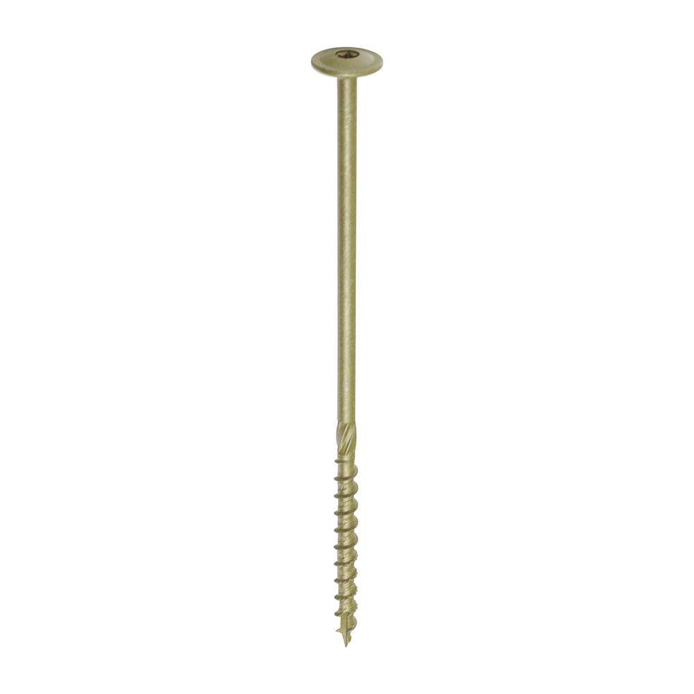 Timber Frame Construction & Landscaping Screws - Wafer - Exterior - Green Organic - 8.0 x 200 - Box of 50