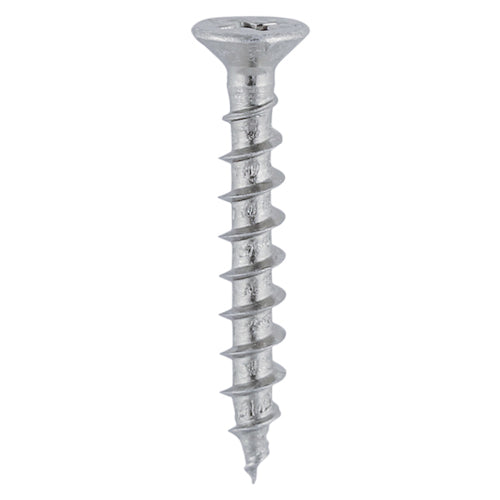 Window Fabrication Screws - Countersunk with Ribs - PH - Single Thread - Gimlet Tip - Stainless Steel - 4.3 x 16 - Box of 1000