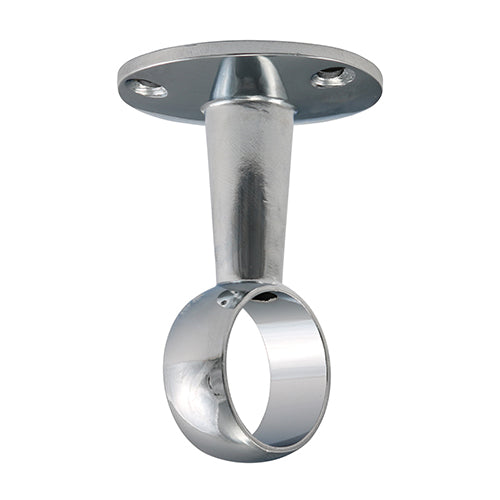 Centre Bracket - For Round Tube - Polished Chrome - 25mm - TIMpac of 1