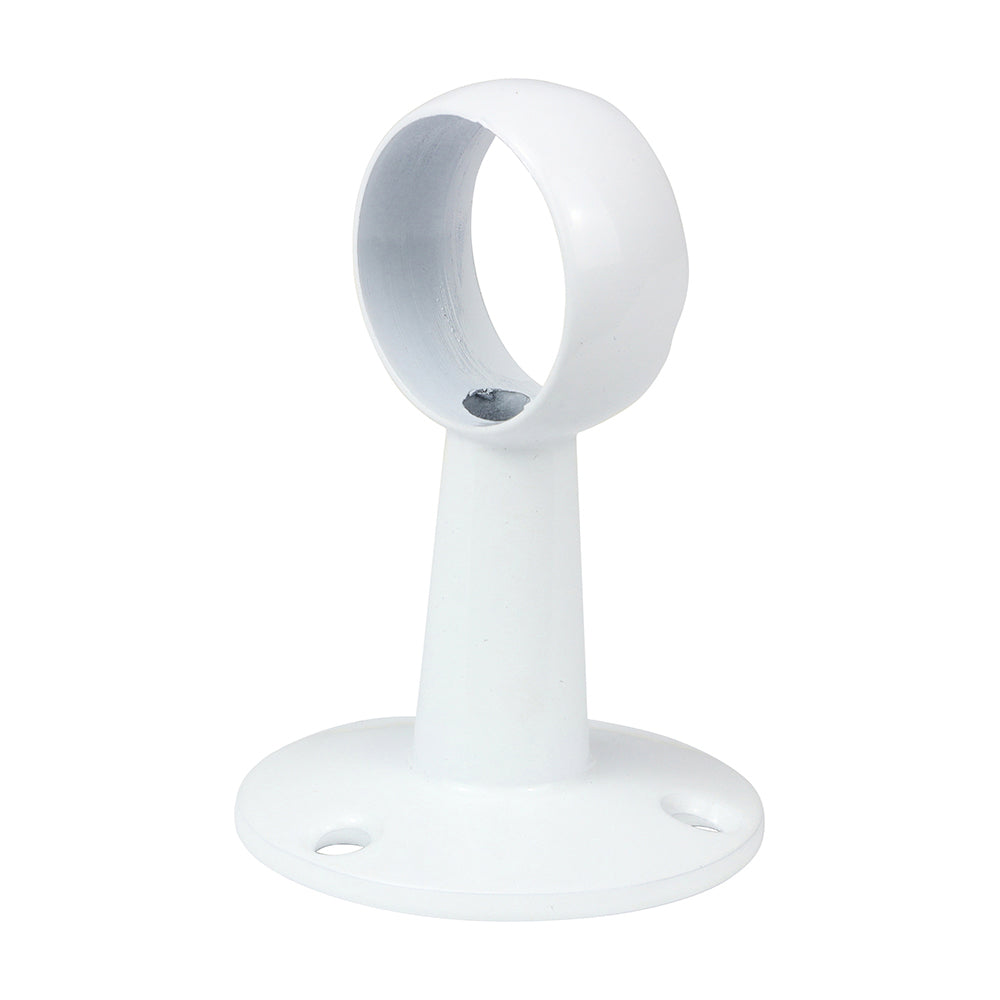 Centre Bracket - For Round Tube - White - 25mm - TIMpac of 1