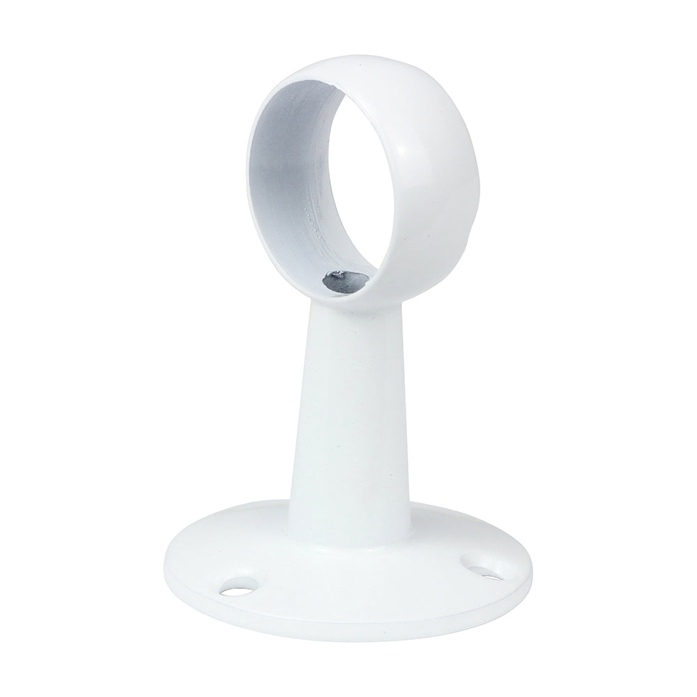 Centre Bracket - For Round Tube - White - 25mm - Bag of 1