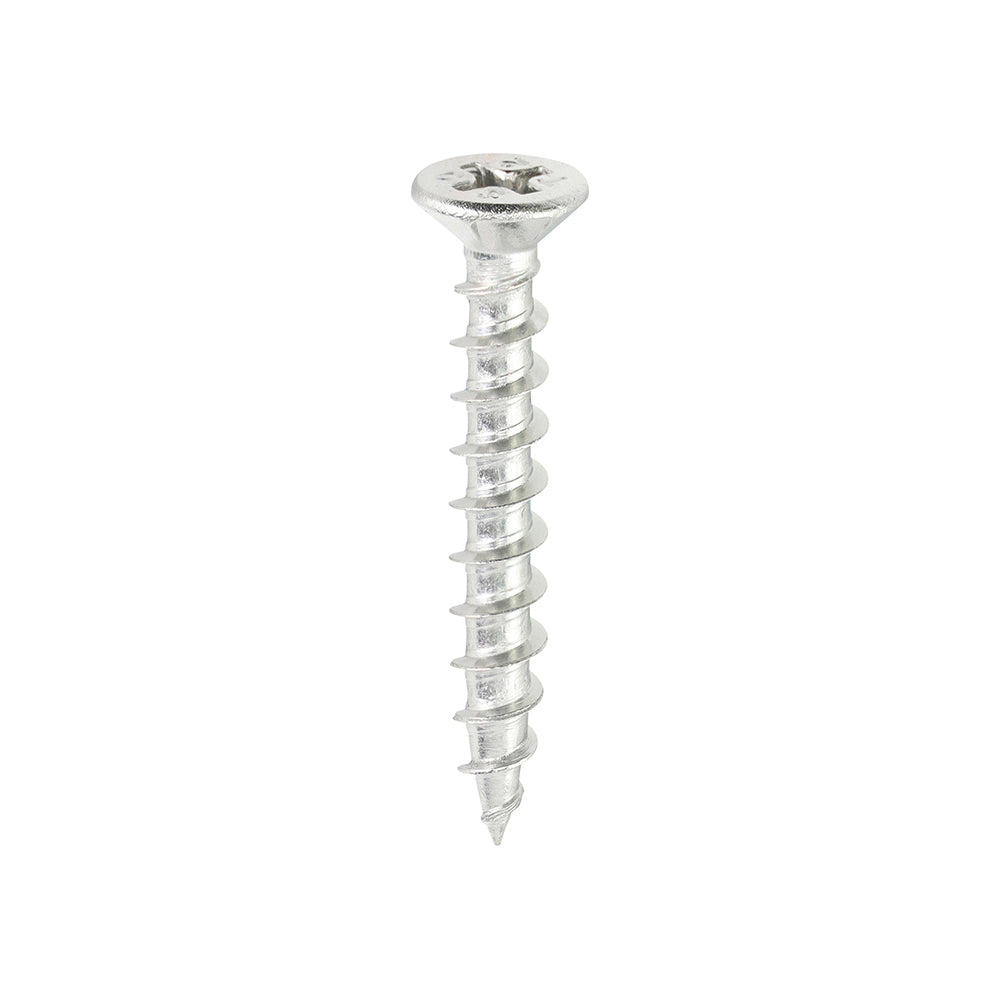 Window Fabrication Screws - Countersunk with Ribs - PH - Single Thread - Gimlet Tip - Stainless Steel - 4.3 x 30 - Box of 1000