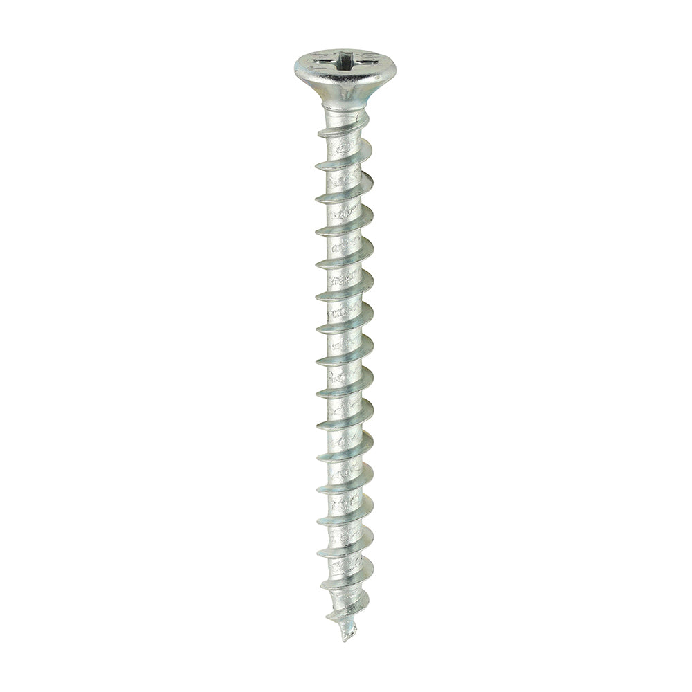 Window Fabrication Screws - Countersunk with Ribs - PH - Single Thread - Gimlet Point - Zinc - 4.3 x 45 - Box of 500