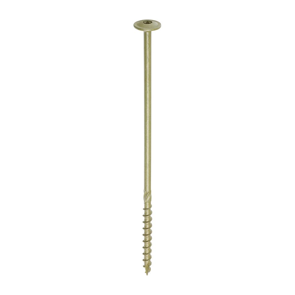 Timber Frame Construction & Landscaping Screws - Wafer - Exterior - Green Organic - 8.0 x 225 - Box of 50