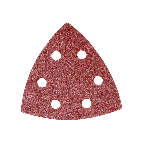 Delta Sanding Pads - 60 Grit - Red - 95 x 95mm - Pack of 5
